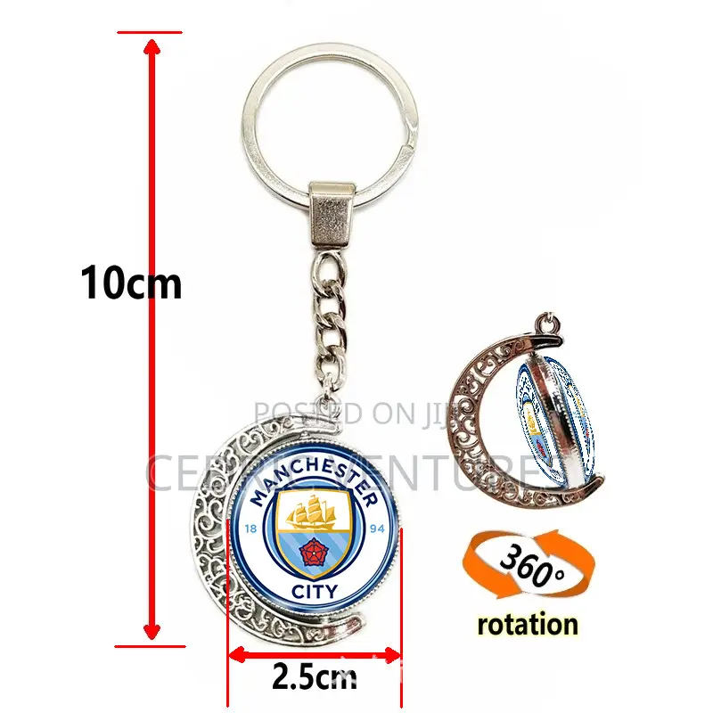 Manchester City Metal Crest Keychain