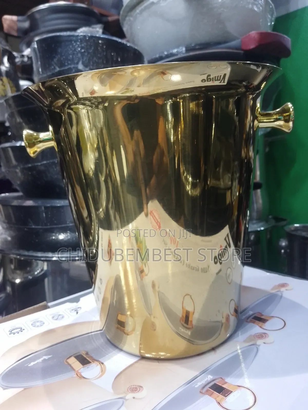 Quality Stainless Steel Gold Champagne/Wine Bucket