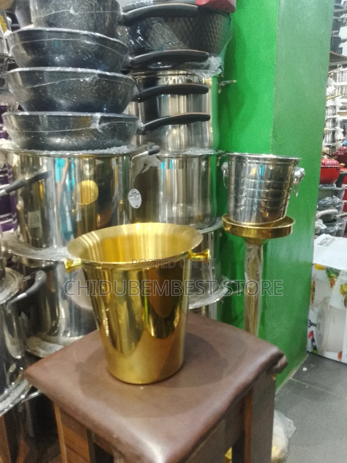 Quality Stainless Steel Gold Champagne/Wine Bucket