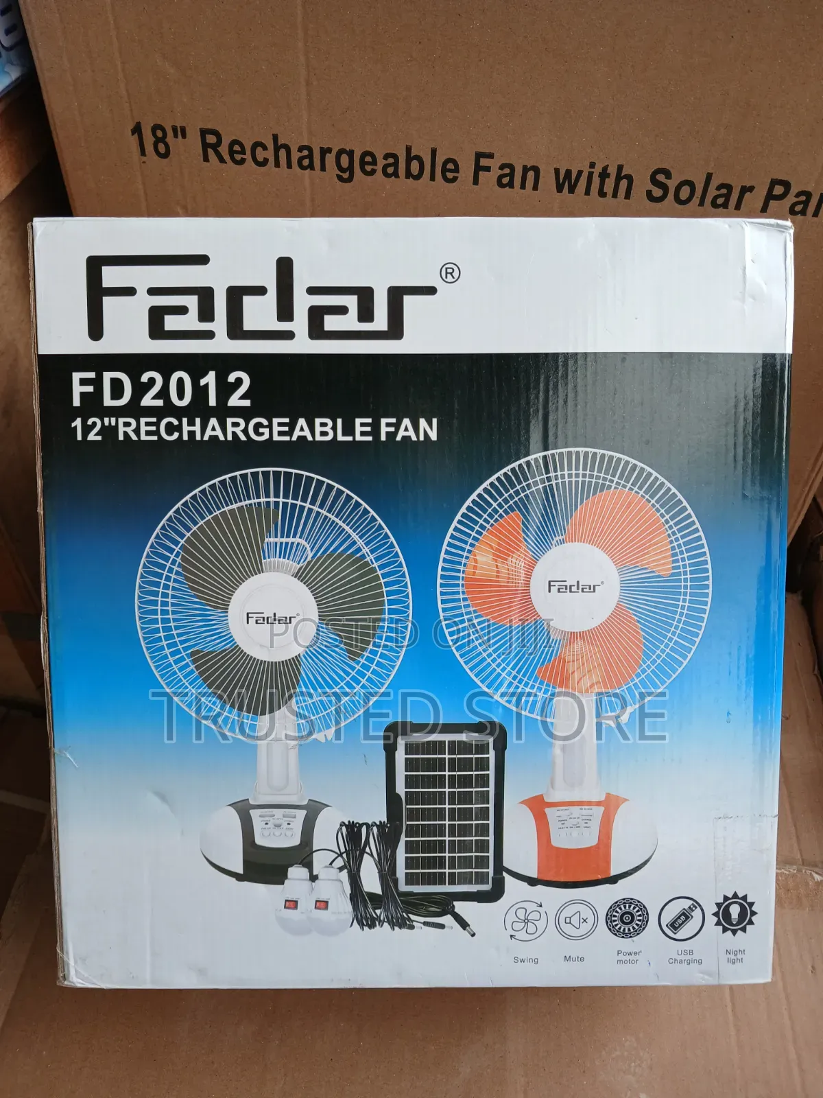 Fadar Solar Table Rechargeable 12 Inch Fadar