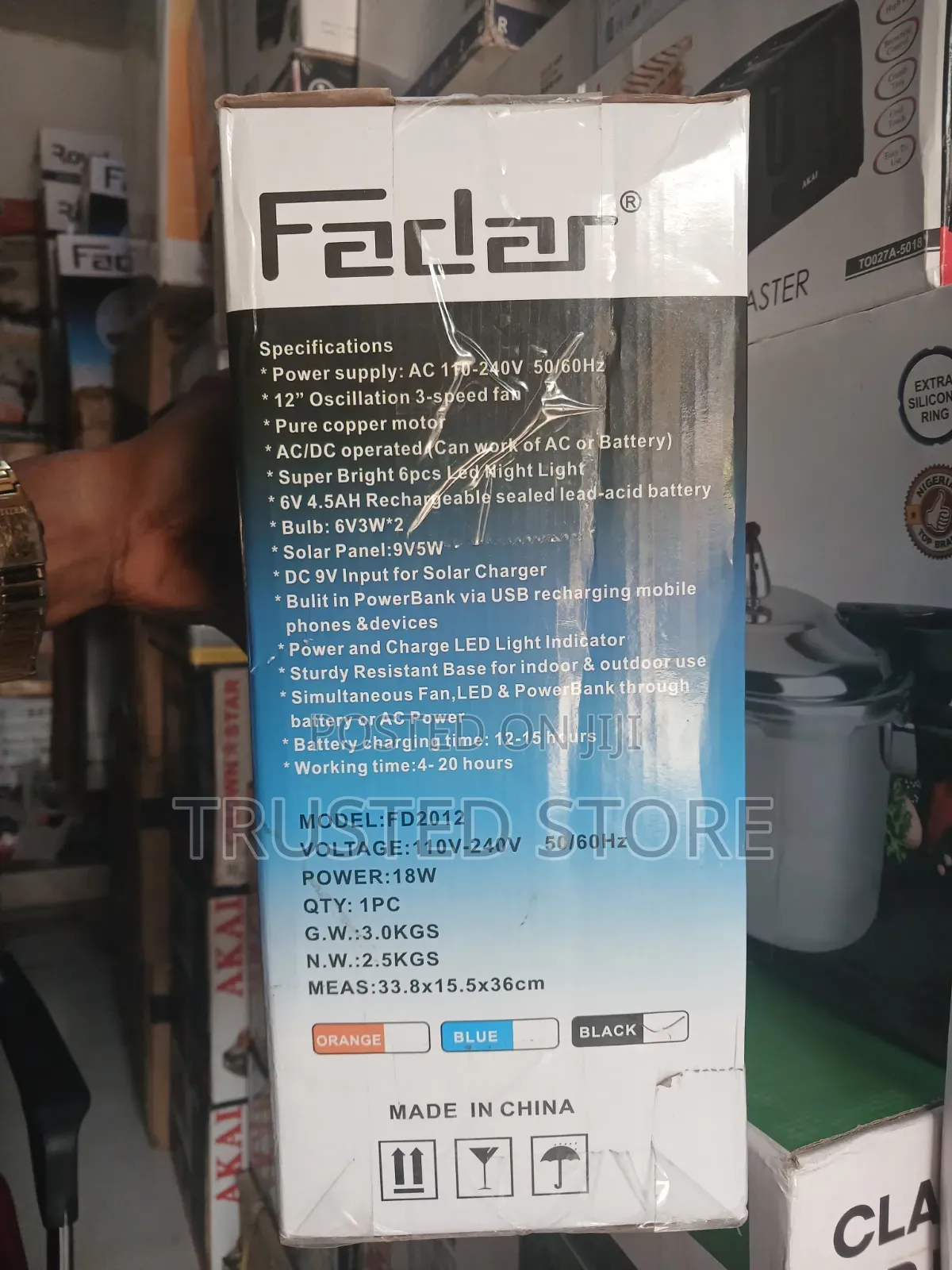 Fadar Solar Table Rechargeable 12 Inch Fadar