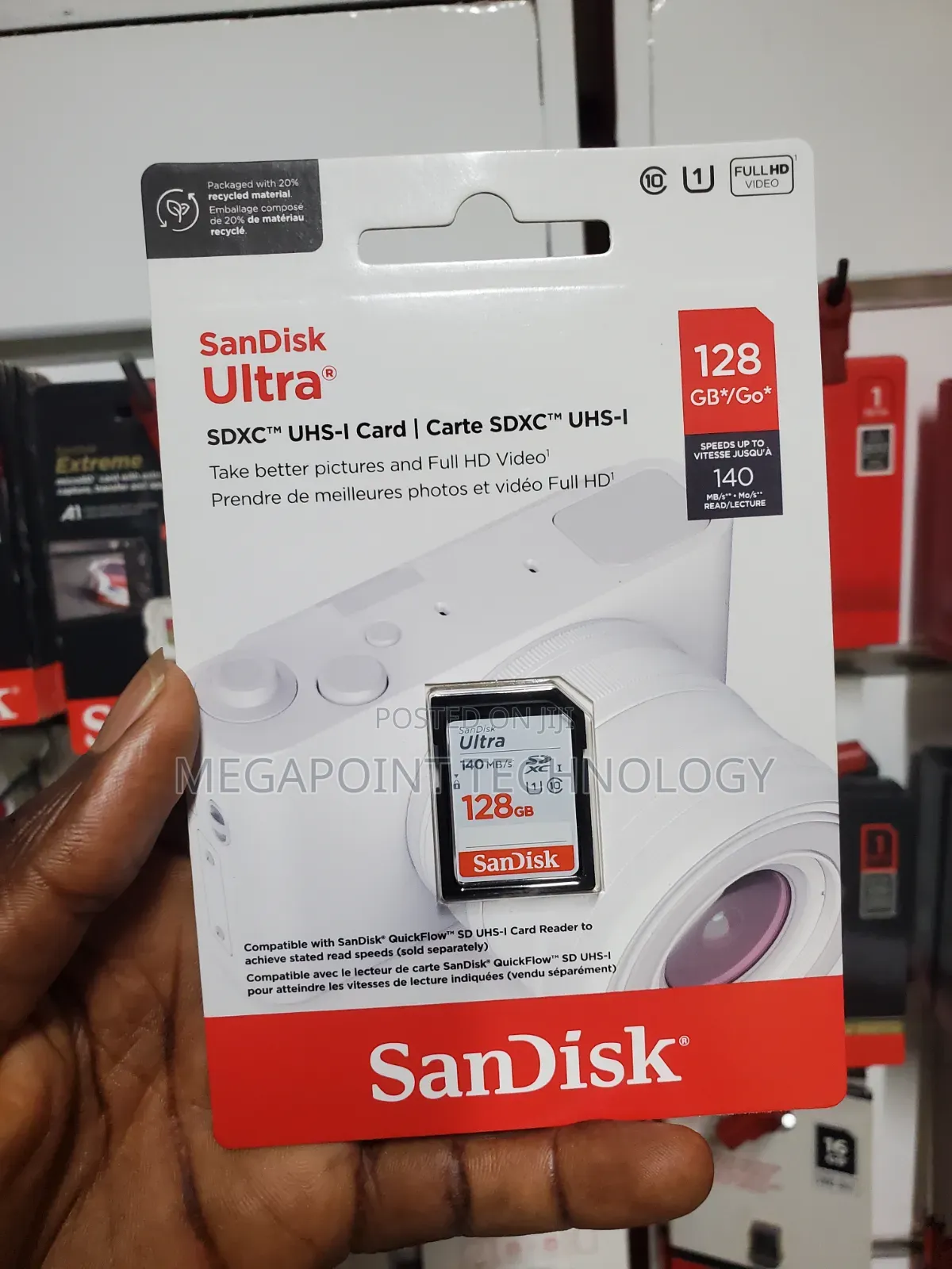 Sandisk 128gb Ultra SDXC Card 140mbps