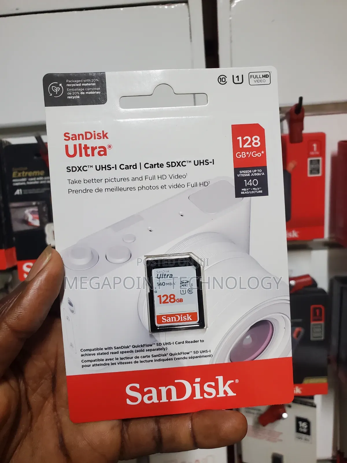 Sandisk 128gb Ultra SDXC Card 140mbps