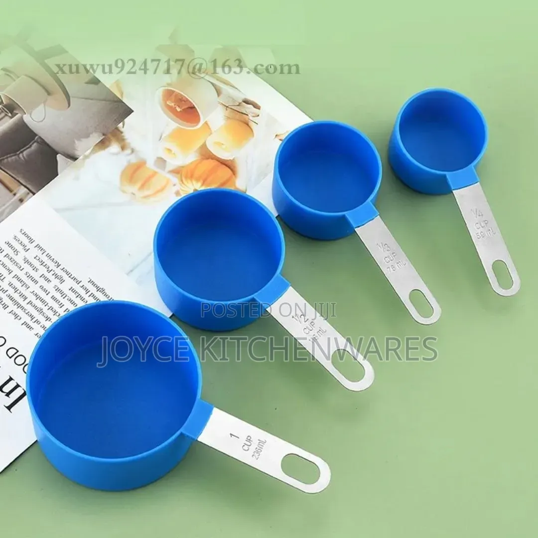 Plastic and Stainless Steel Measuring Cups and Spoons Set