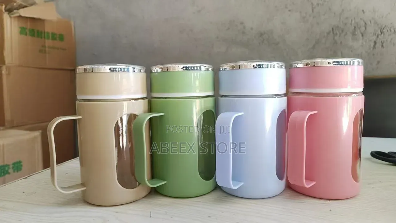 Double Layers Plastic Glass Office Cup