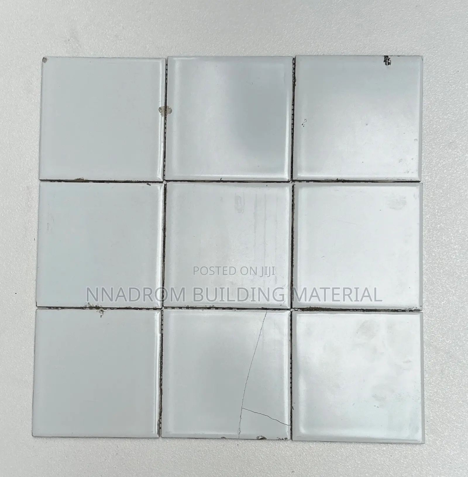 3/3 White and Grey Mosaic Tiles