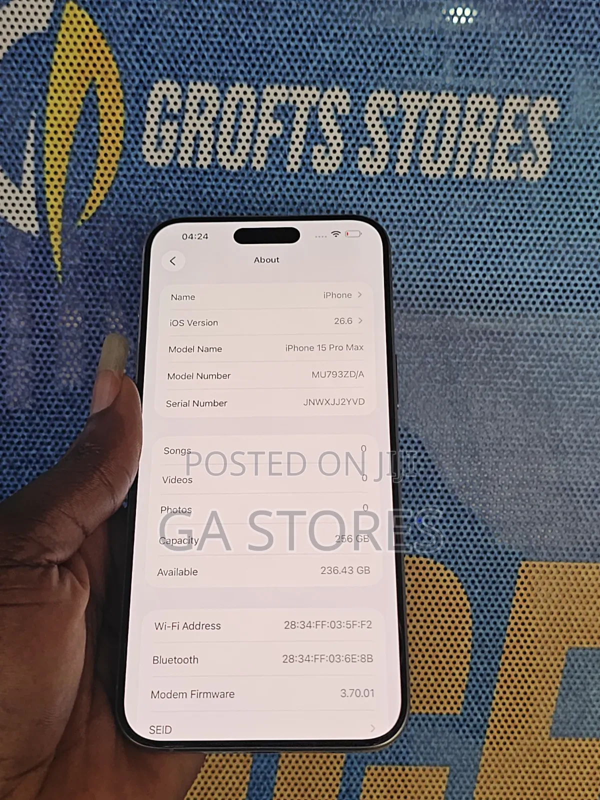Apple iPhone 15 Pro Max 256 GB Gray