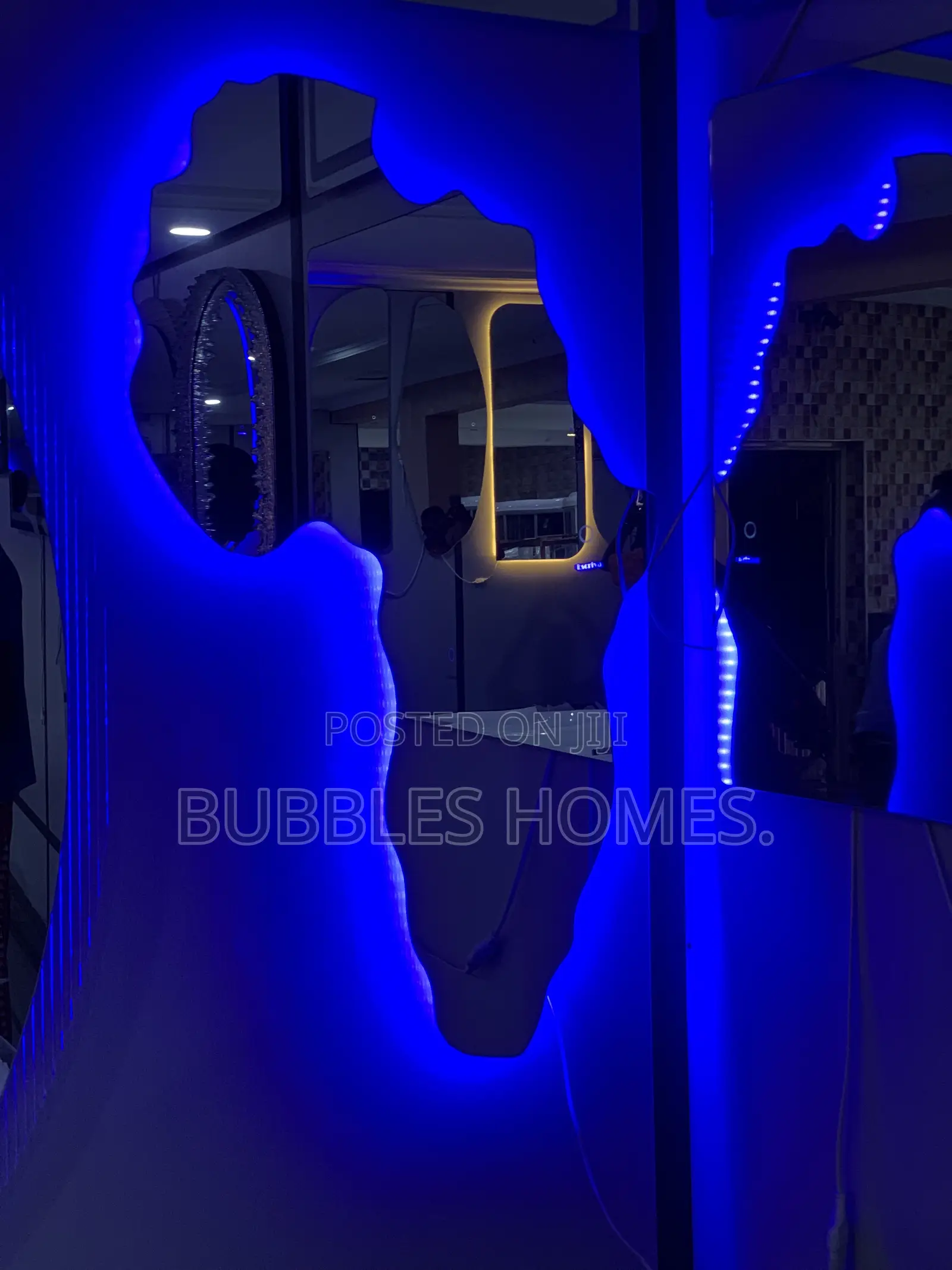 African Map Led Mirror