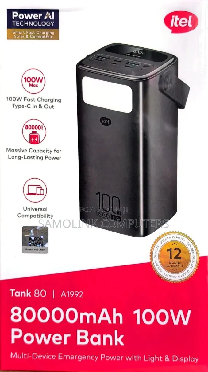 Itel 80,000mah Power Bank