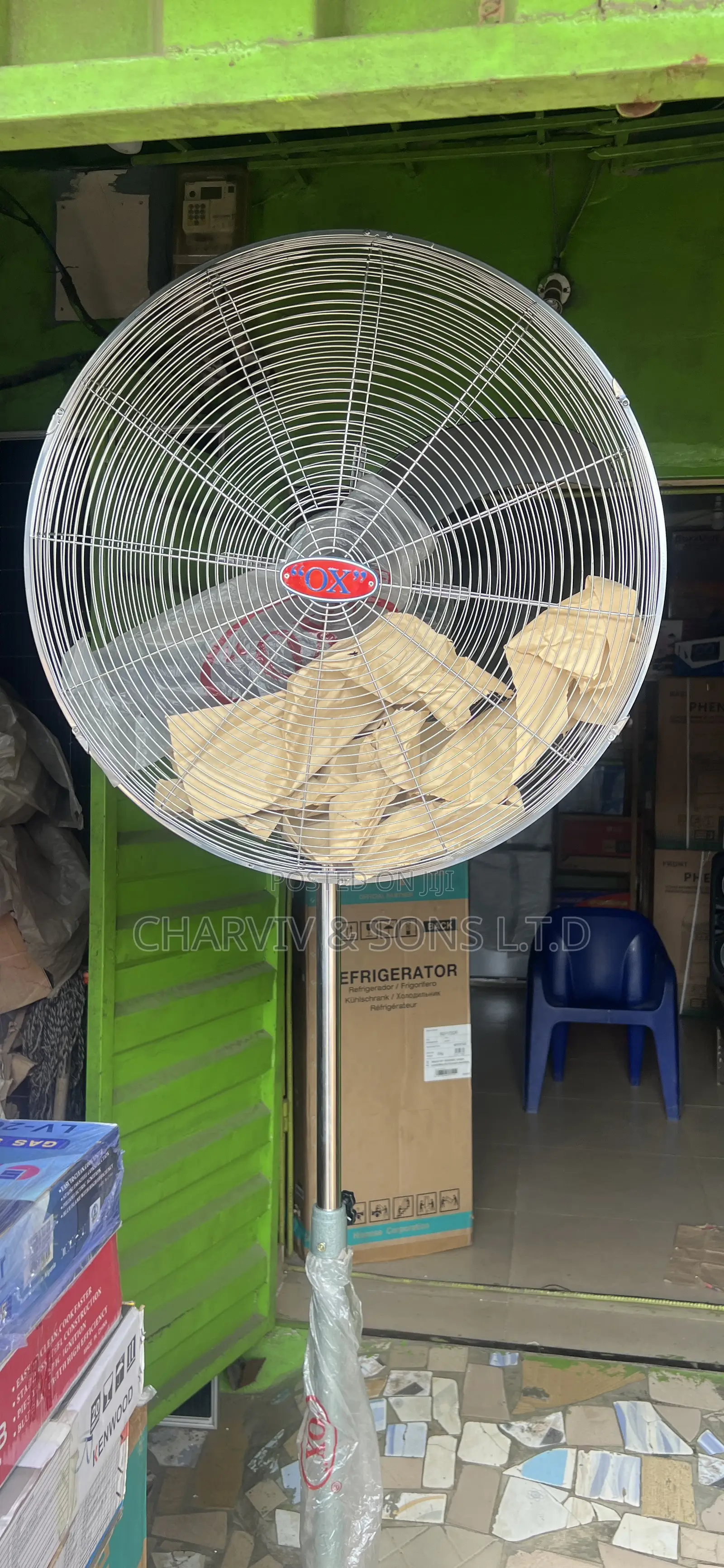 OX 26” Industrial Fan Copper Coil