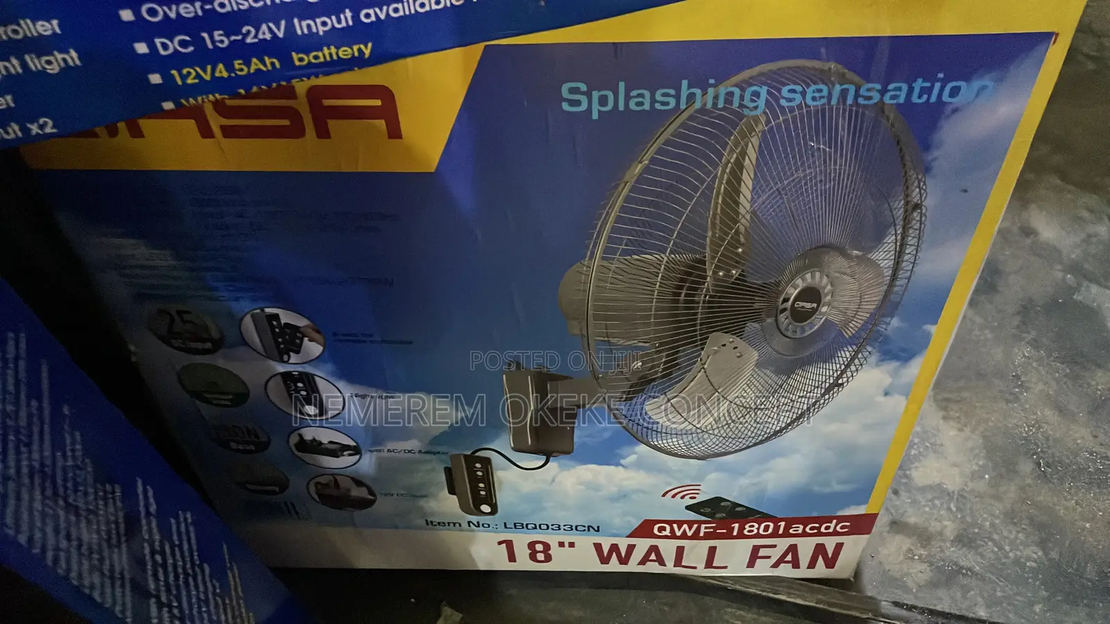 18 Inches Qasa Solar Wall Fan