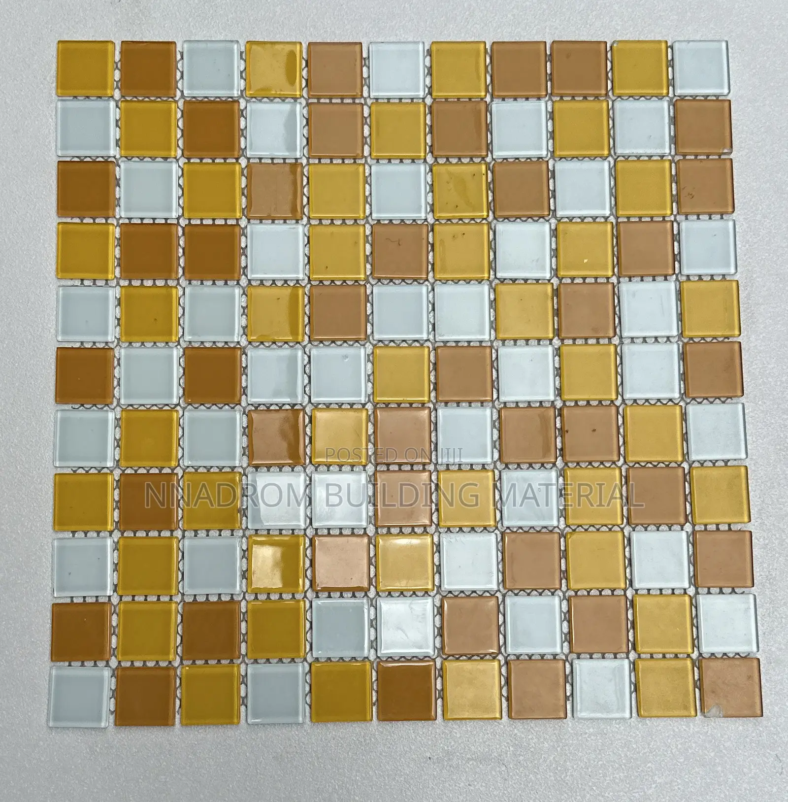 1/1 Yellow and White Glass Mosaic