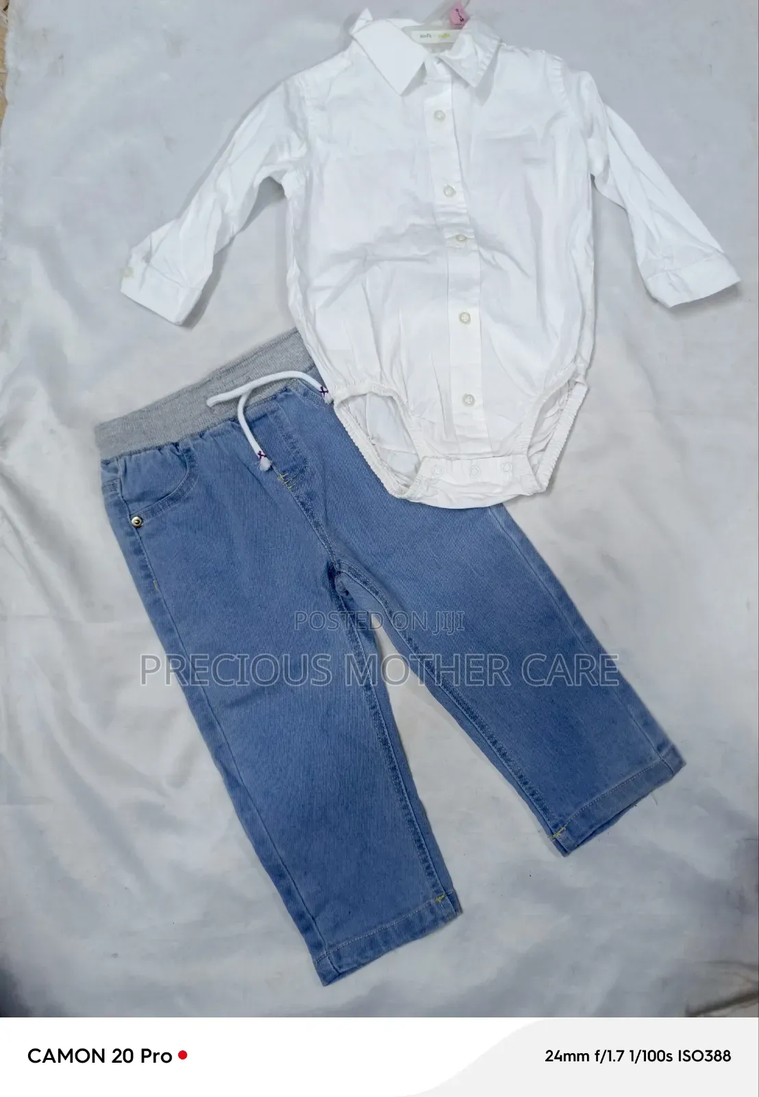 Baby Romper Shirt and Jean,chinos 2 Pics