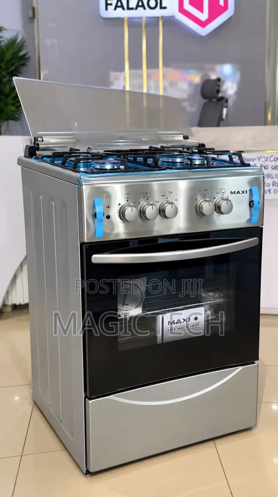 Maxi Gas Cooker 50x50cm Four {4} Burners Igl Inox