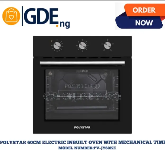 Polystar 60cm Electric in Built Oven With Mechanical Timer