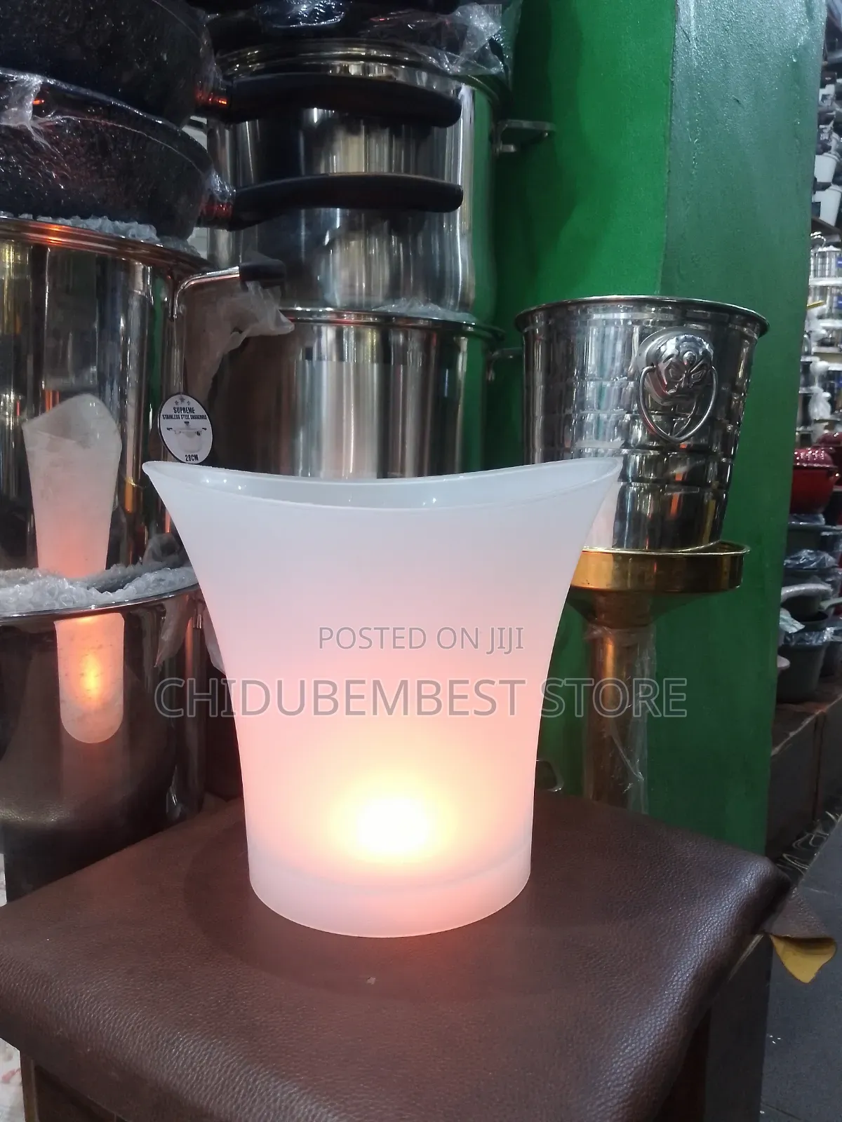 Wine Champagne Bowl With Led Light With Battery