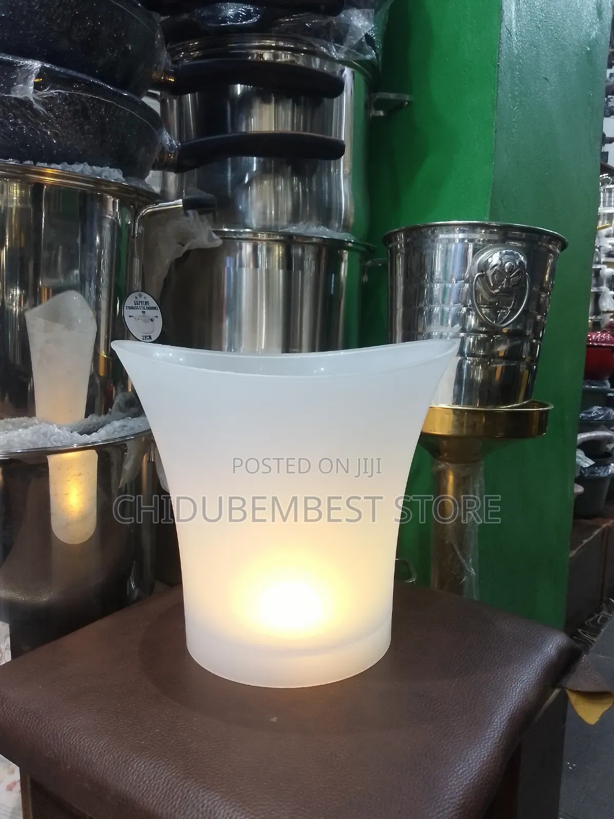 Wine Champagne Bowl With Led Light With Battery