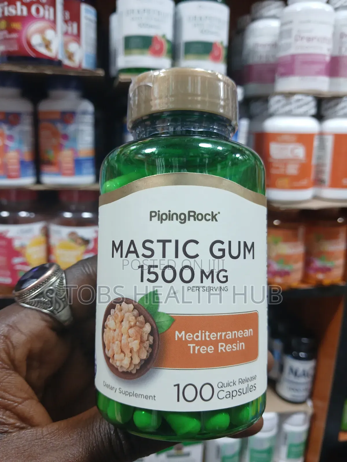 Piping Rock Mastic Gum 1500mg – 100 Capsules