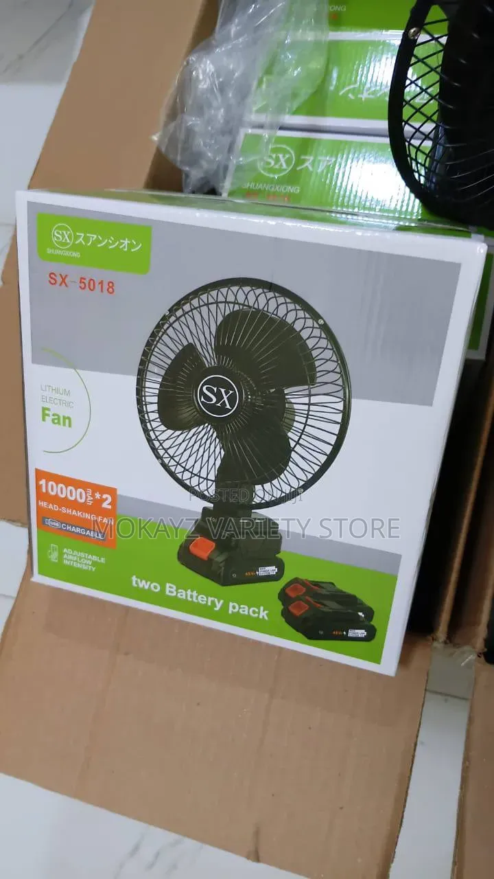 Sx-5018 Rechargeable Lithium Electric Table Fan