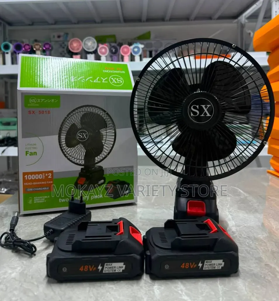 Sx-5018 Rechargeable Lithium Electric Table Fan