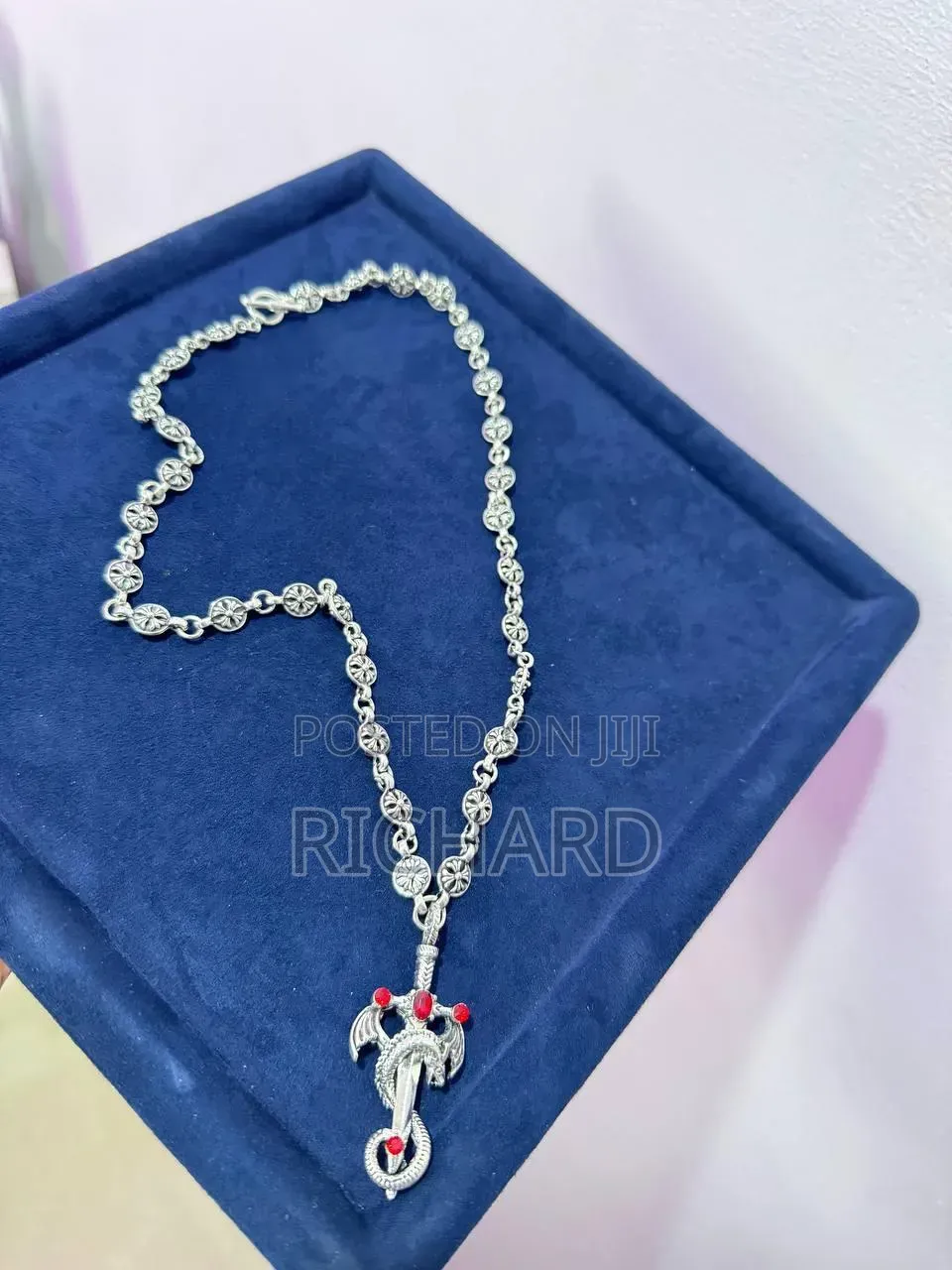 Drago Sword Chrome Necklace Material- Alloy