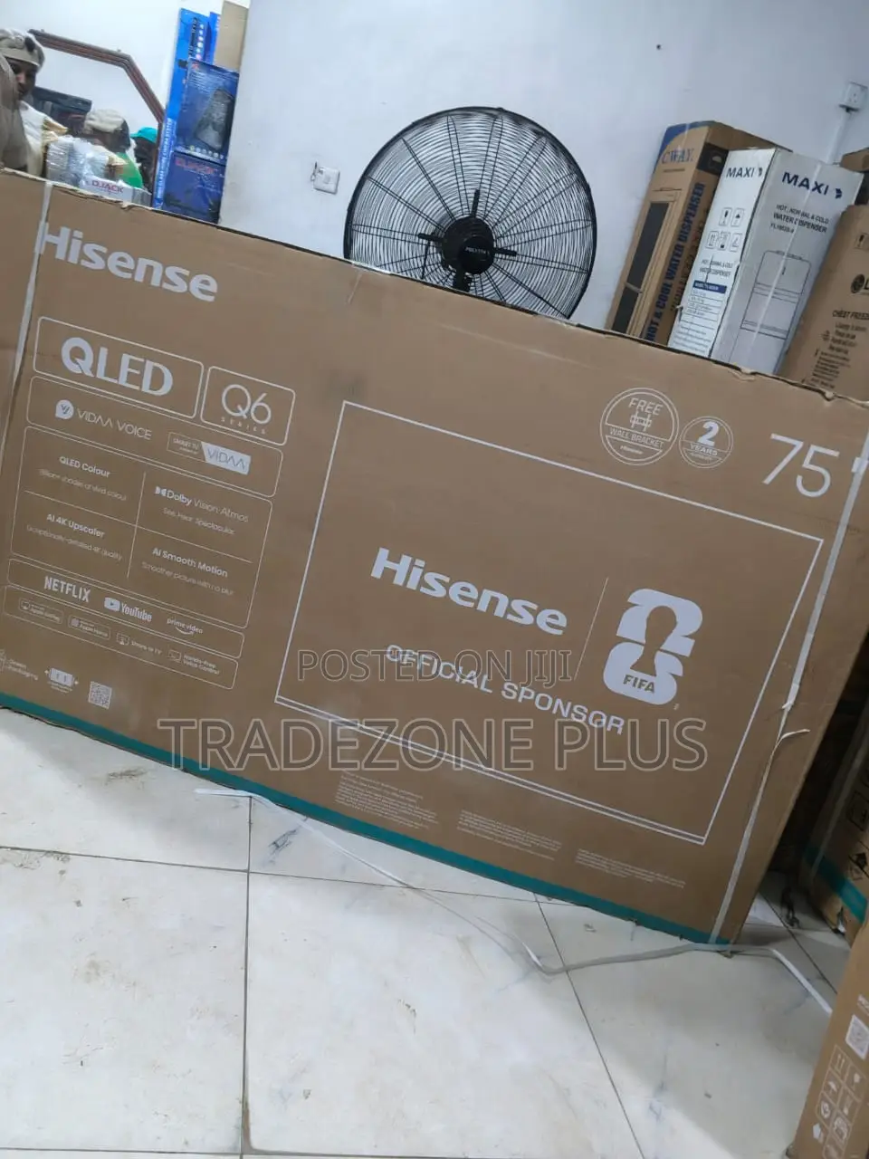 Large 75” Hisense QLED Smart TV – Ultra HD
