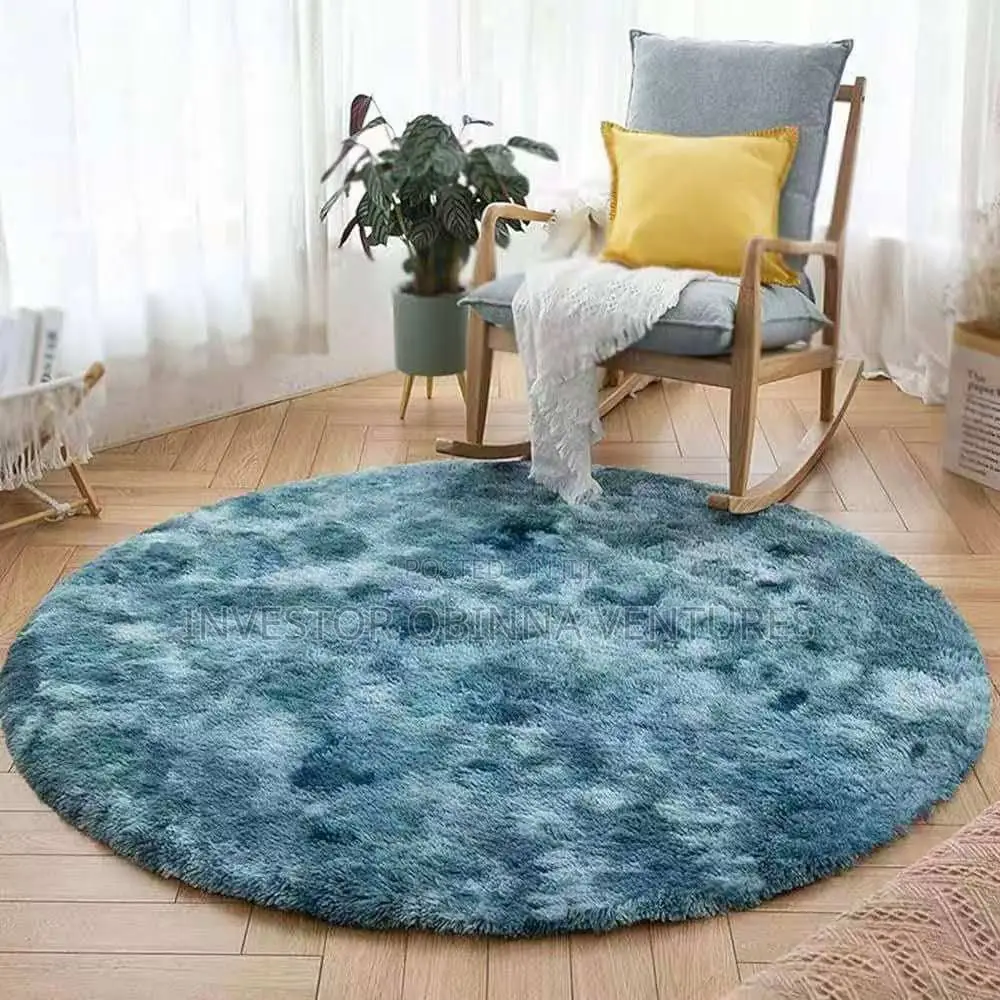 80 Cm Fluffy Round Rug- Comfy Mat Carpet