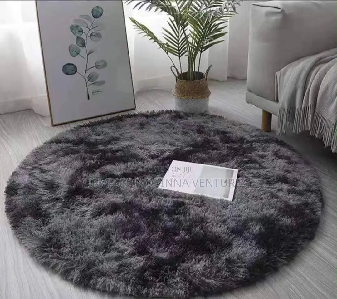 80 Cm Fluffy Round Rug- Comfy Mat Carpet