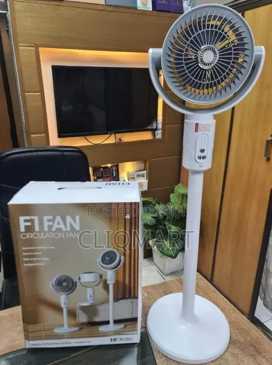 8-Inch Rechargeable Standing Fan – Remote Control Pedestal Fan