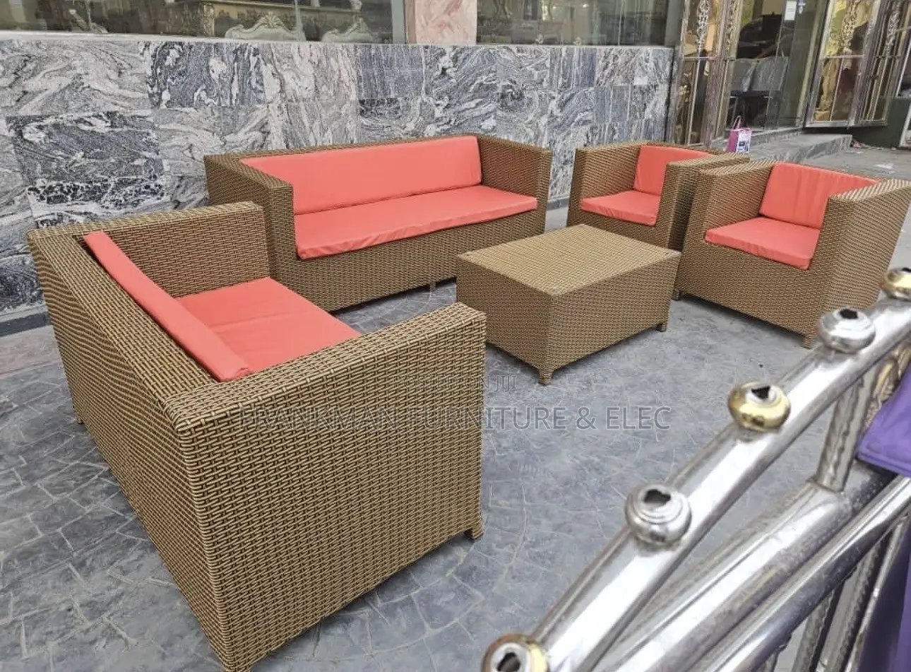 4-Seater Outdoor Rattan Sofa Set