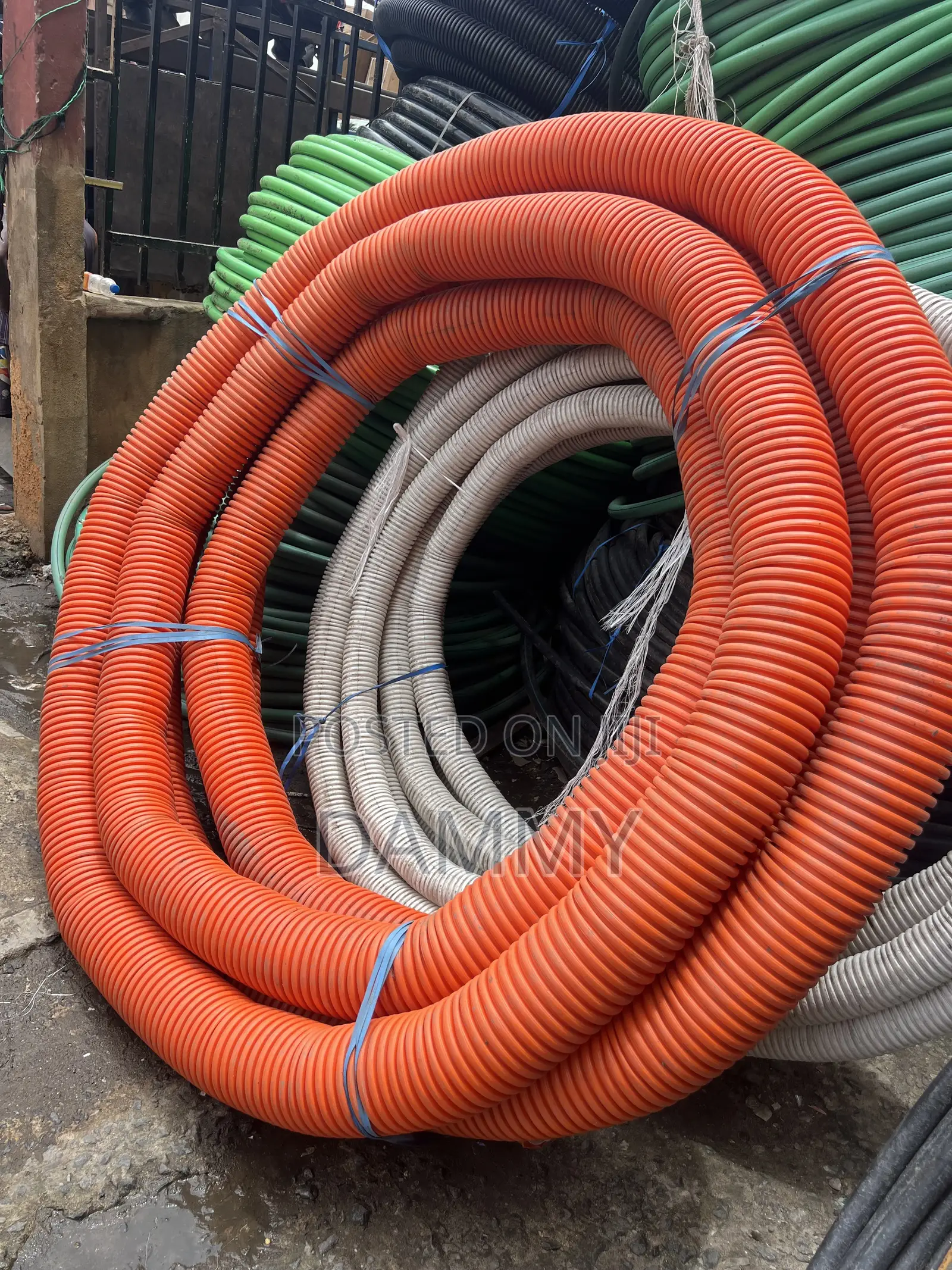 Bright Orange Flexible Corrugated Plastic Conduit