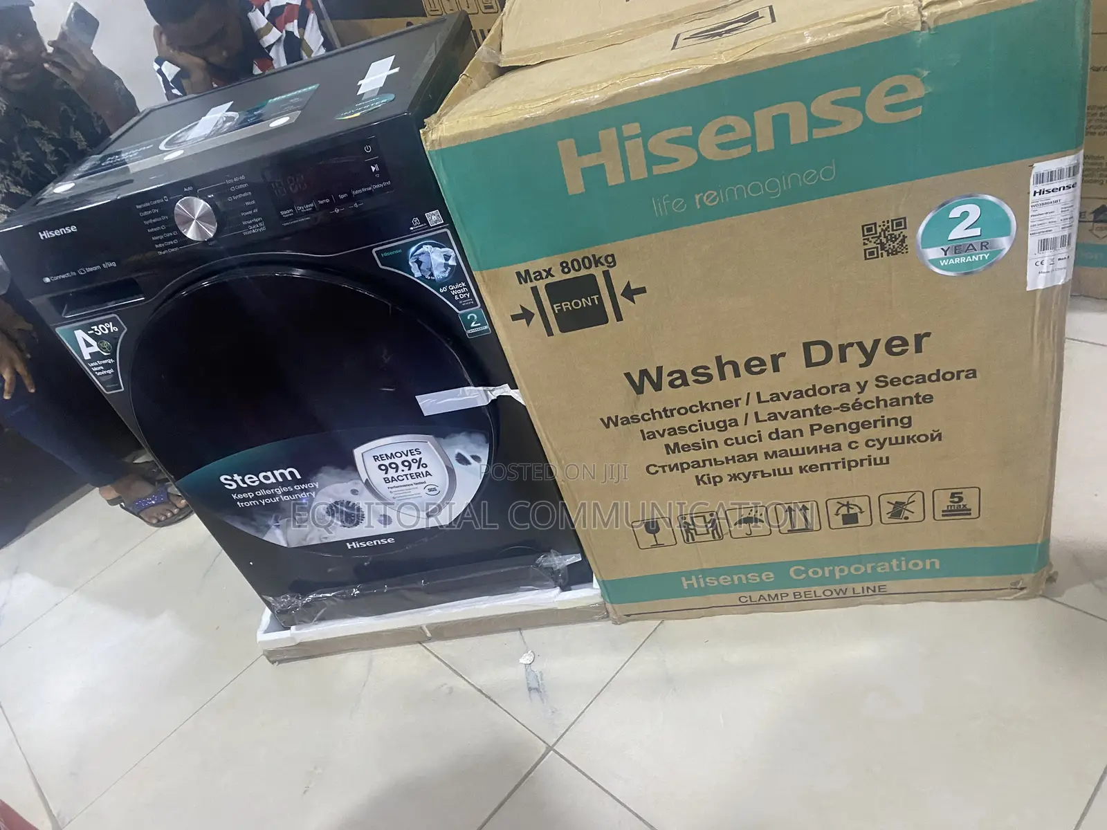 Hisense 8/5kg Efficient Home Washing Machine With Dryer