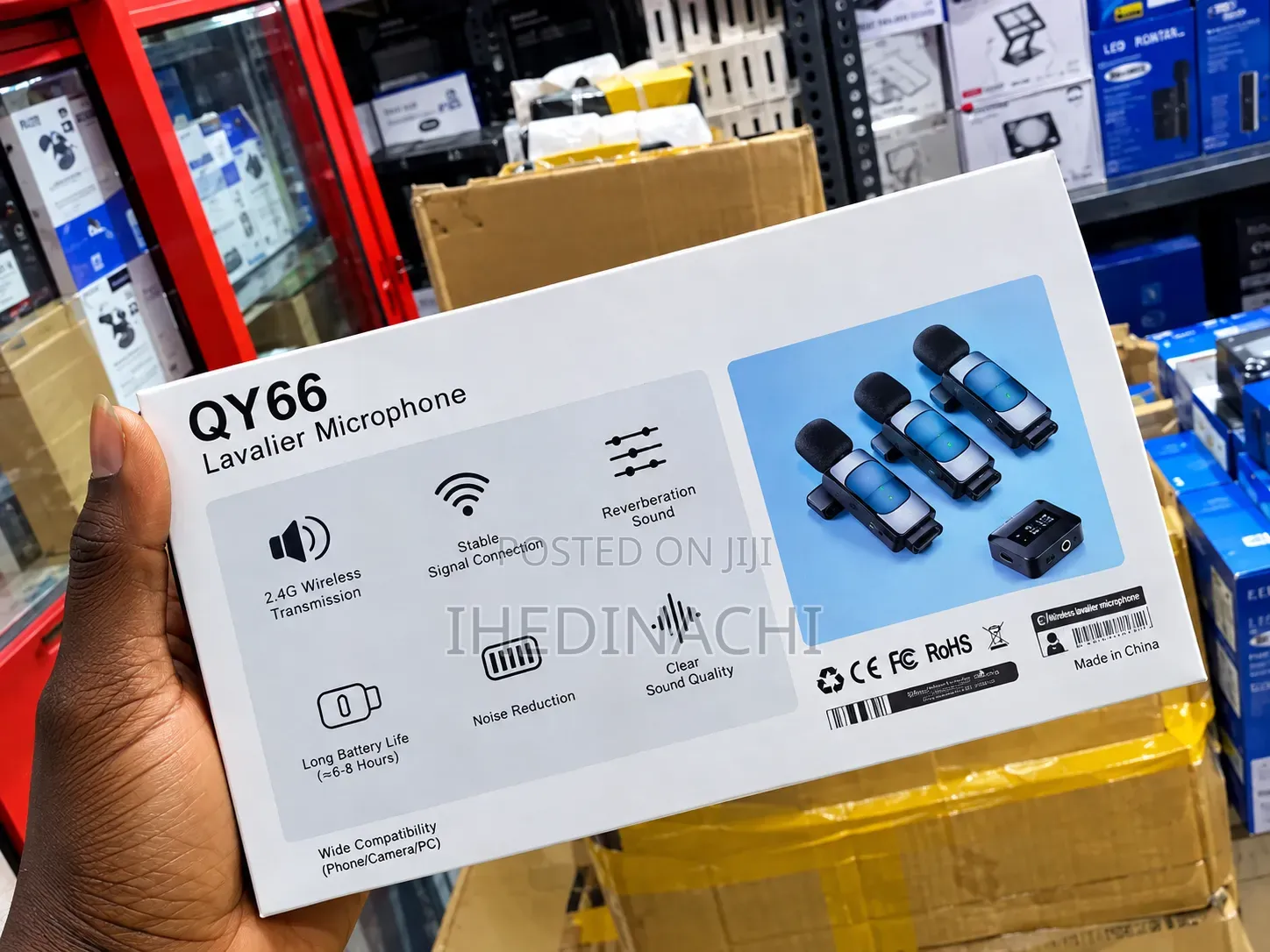 Qy66 4 - In 1 Wireless Microphone Receiver Noise Cancellation