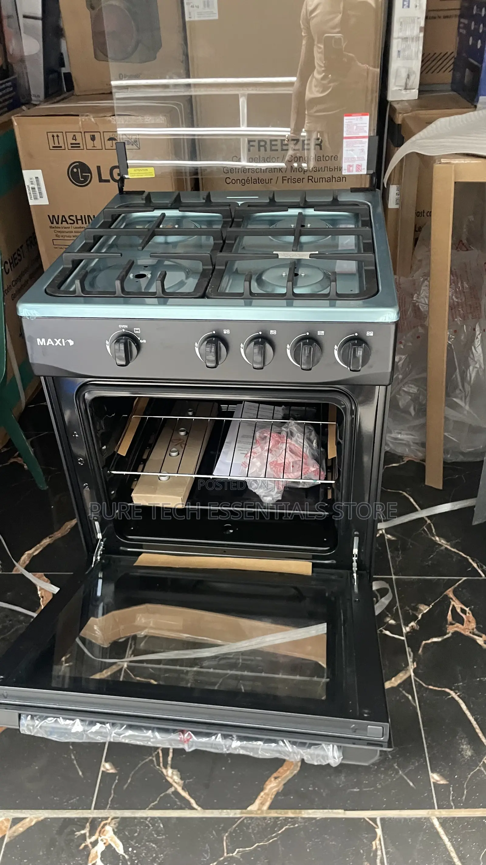 New Maxi 4 Burner Gas Cooker With Oven and Grill