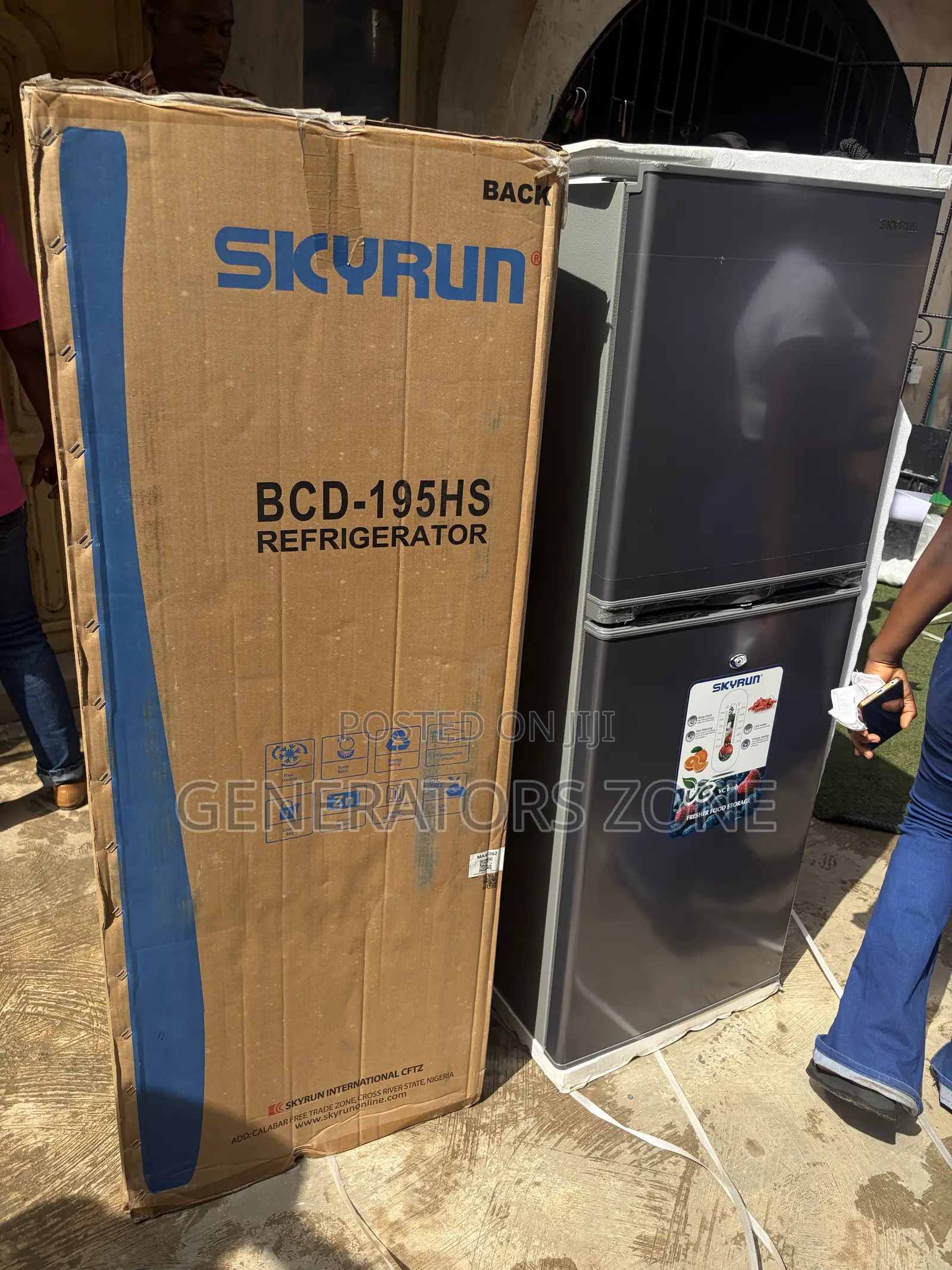 Skyrun 195L Double Door Refrigerator BCD-195HS