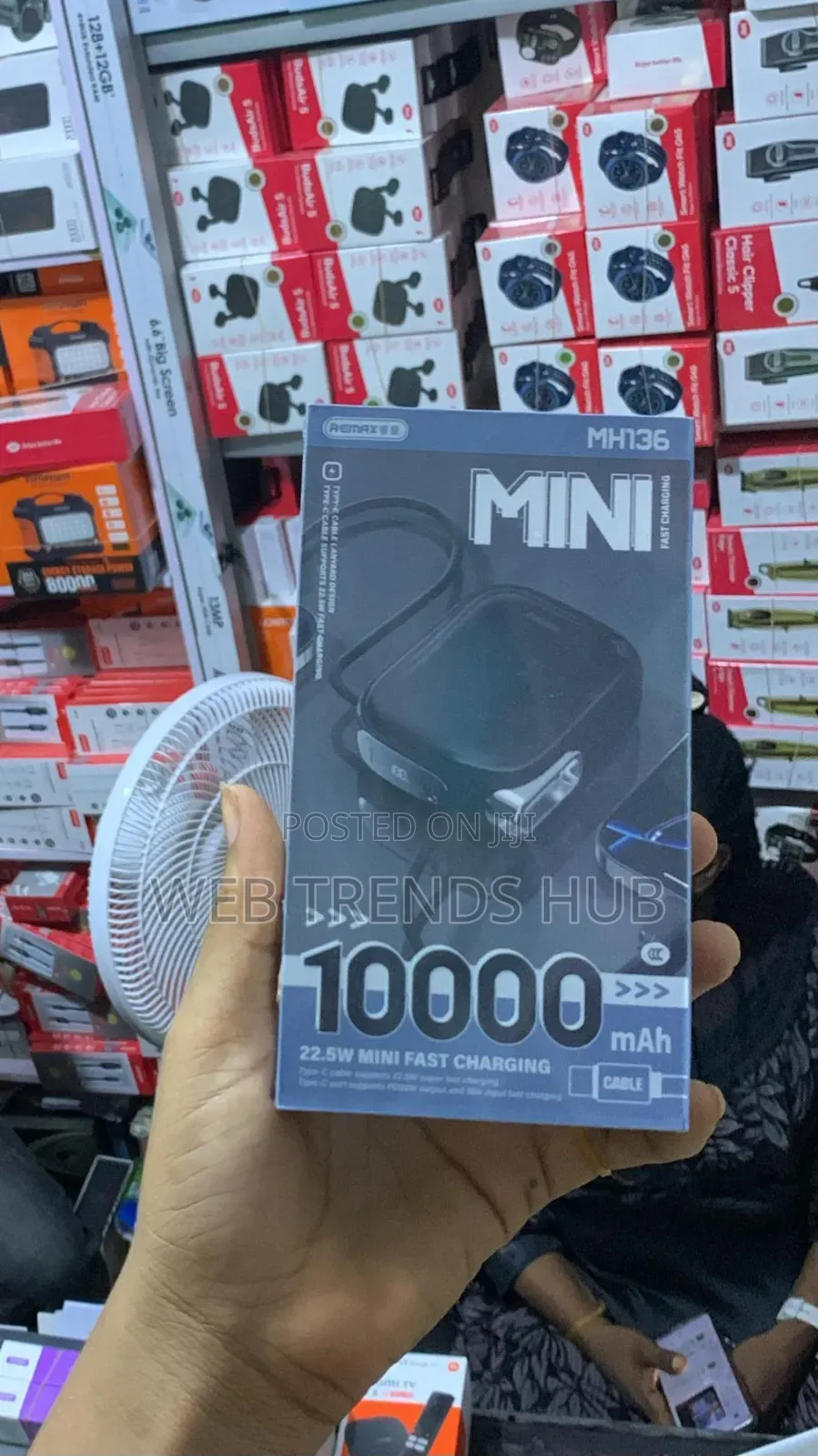 Remax MH136 Mini 10000mAh 22.5W Fast Charging PowerBank With Cable