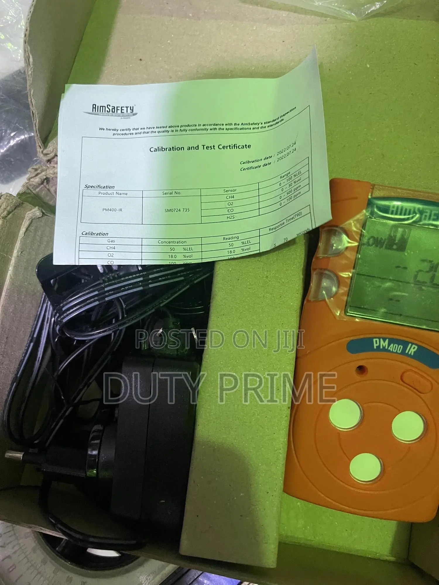 AimSafety PM400-IR 4-Gas Portable Gas Detector – CO/H2S/O2/LEL