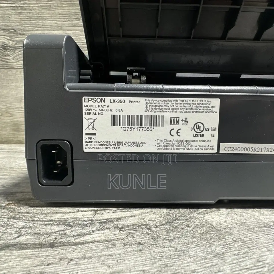 Epson LX-350 9 Pin Narrow Carriage Impact Printer AL