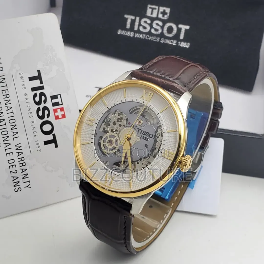 Original Tissot Men's Leather Strap Watch 100% Authentic Guaranteed