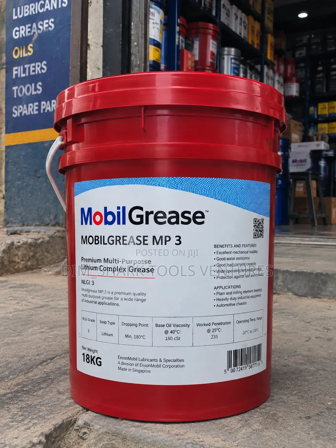 18kg Pail of Mobilgrease MP 3 Multipurpose NLGI 3 Grade Lithium Grease