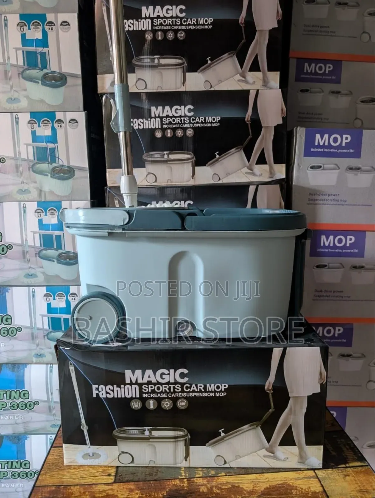 Magic Fashion Sports Car Mop 360° Rotating Spin Mop and Bucket Set.