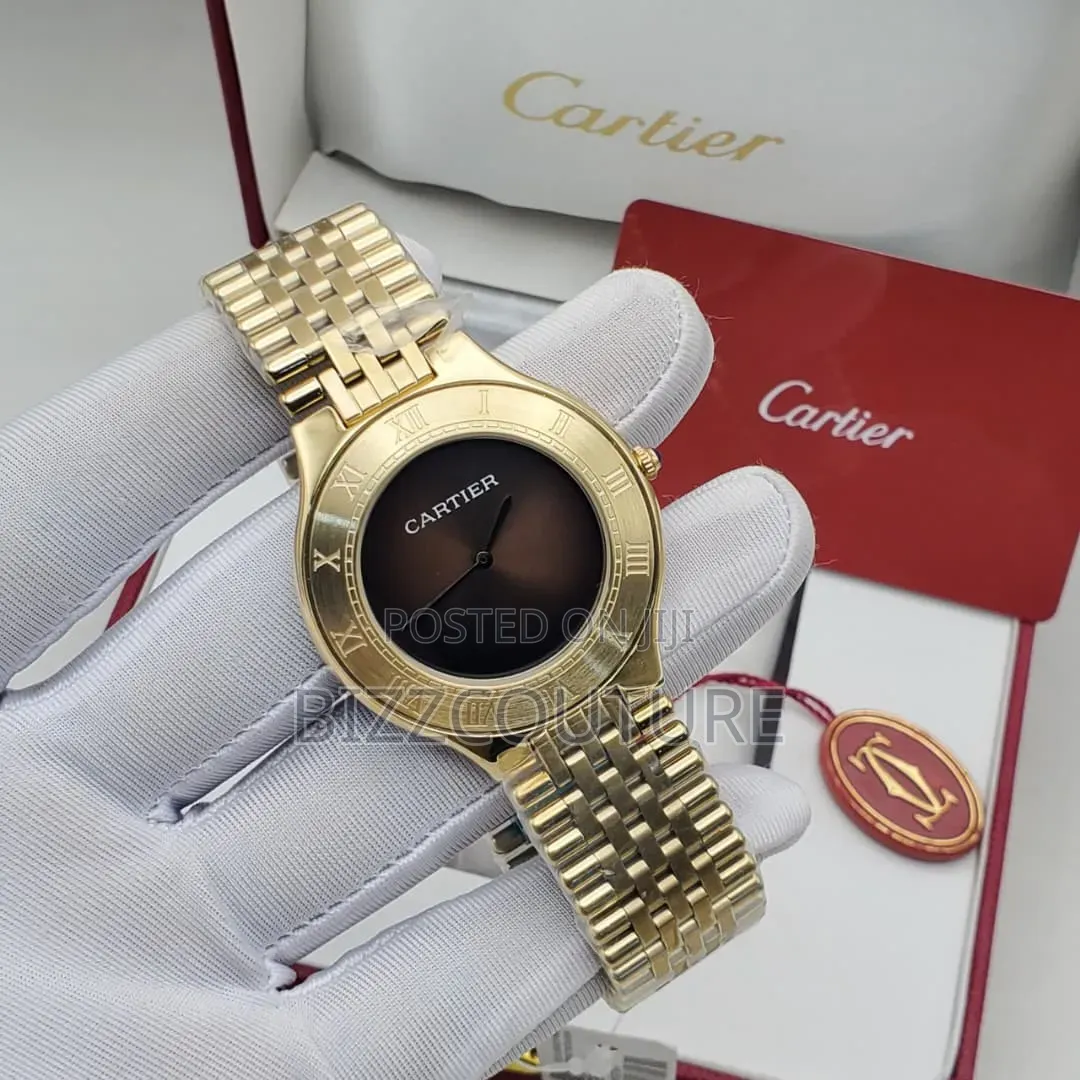 Original Cartier Woman's Gold Chain Watch 100% Authentic Guaranteed