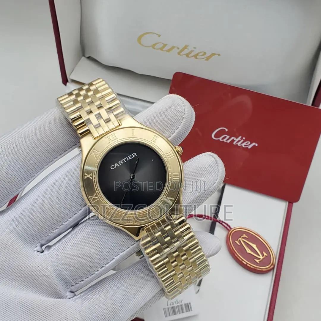 Original Cartier Woman's Gold Chain Watch 100% Authentic Guaranteed