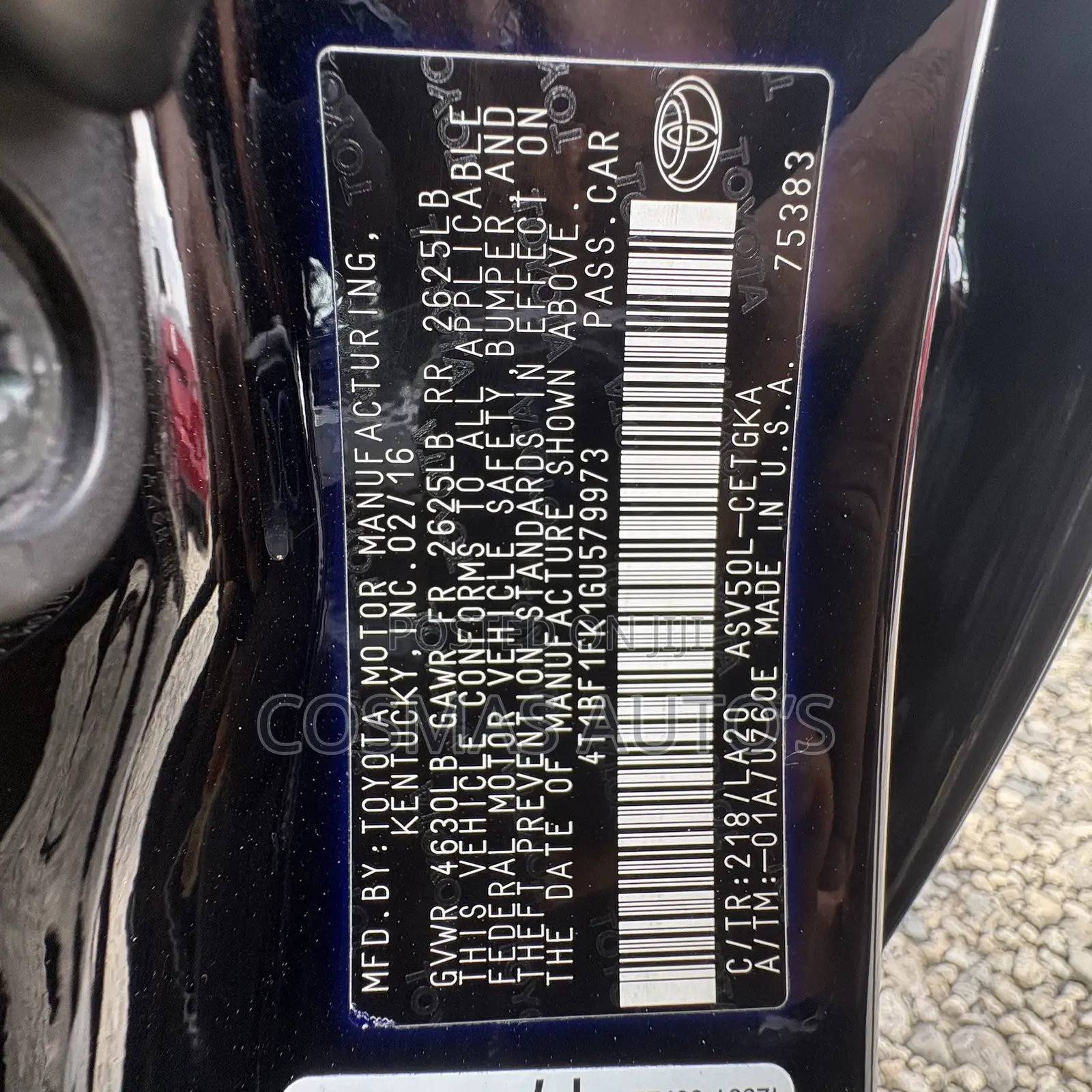 Toyota Camry XLE 4dr Sedan (2.5L 4cyl 6A) 2016 Black
