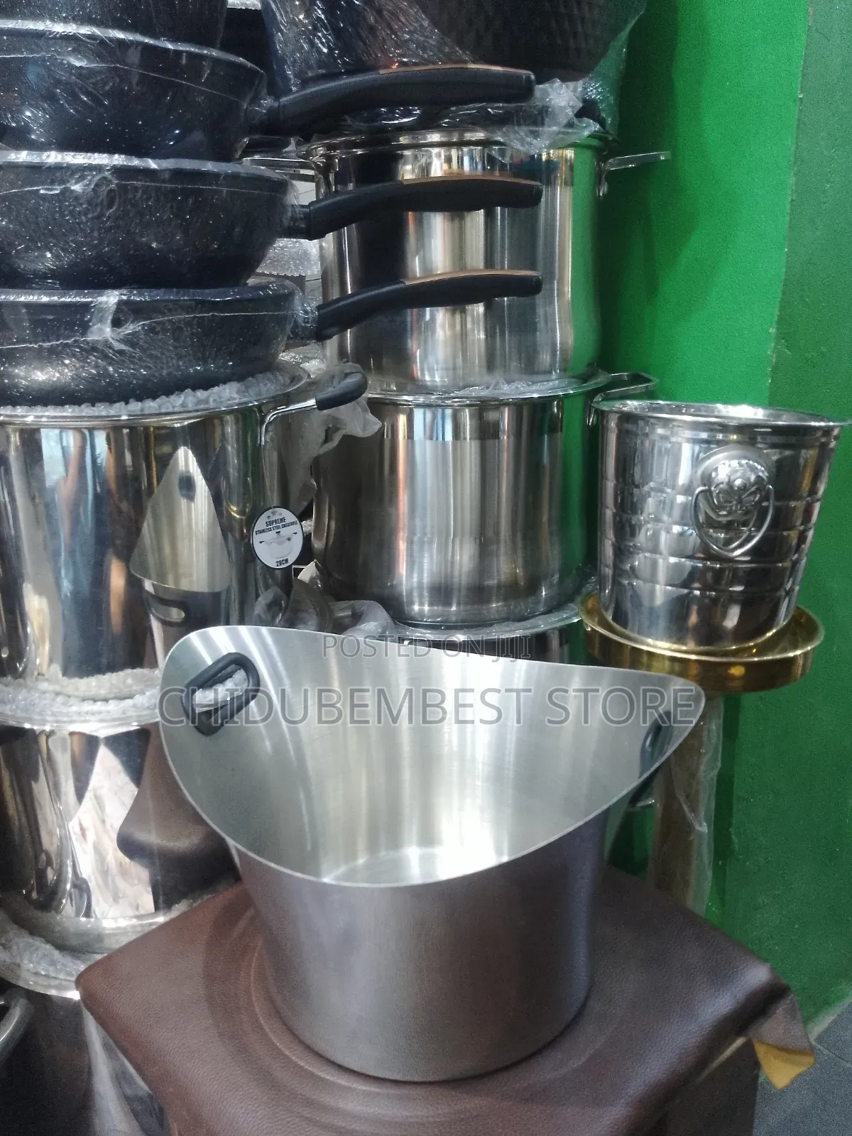 Stainless Steel Wine Champagne Bowl Silver