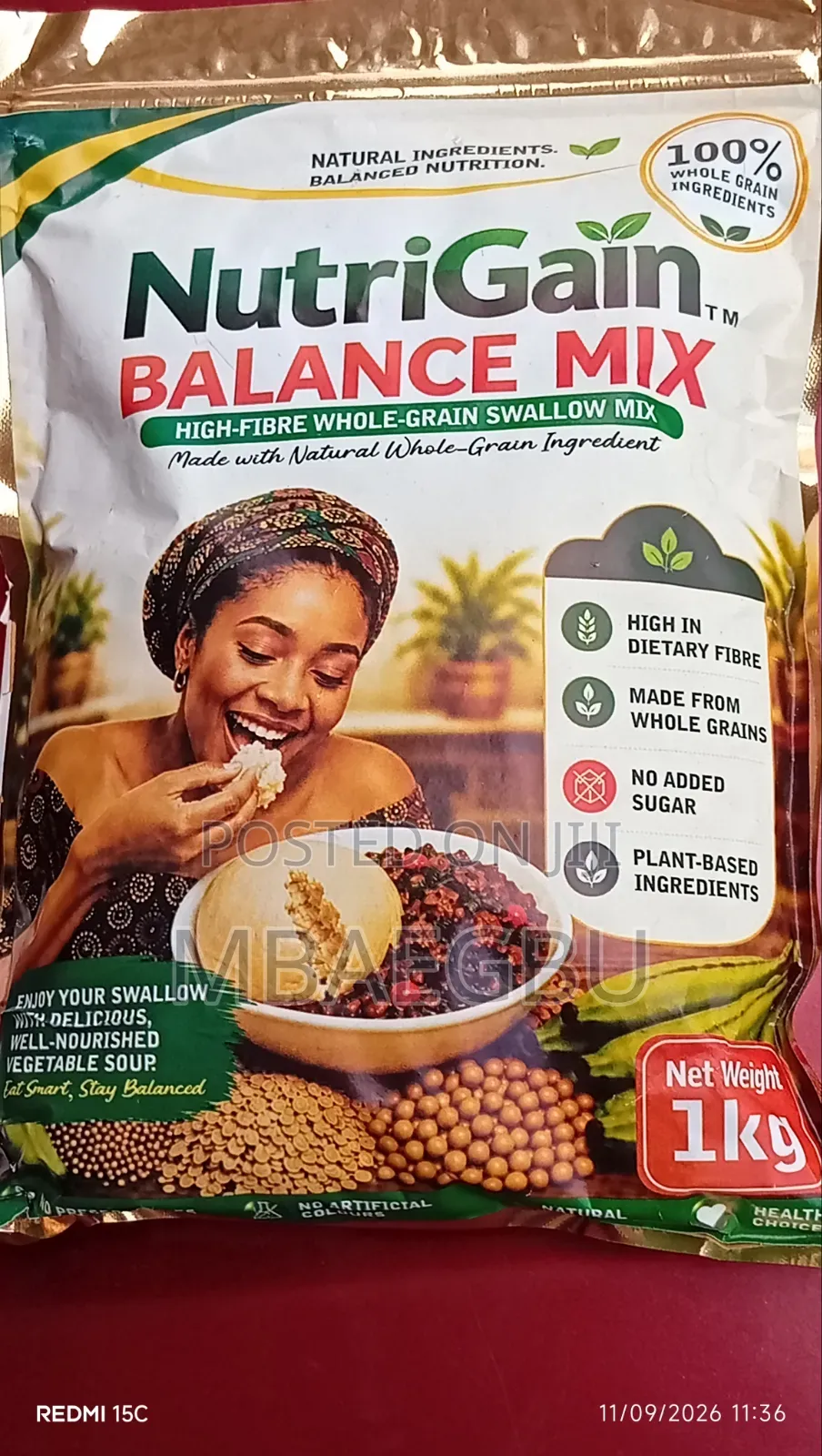 NutriGain Balance Mix, a High Fiber Swallow