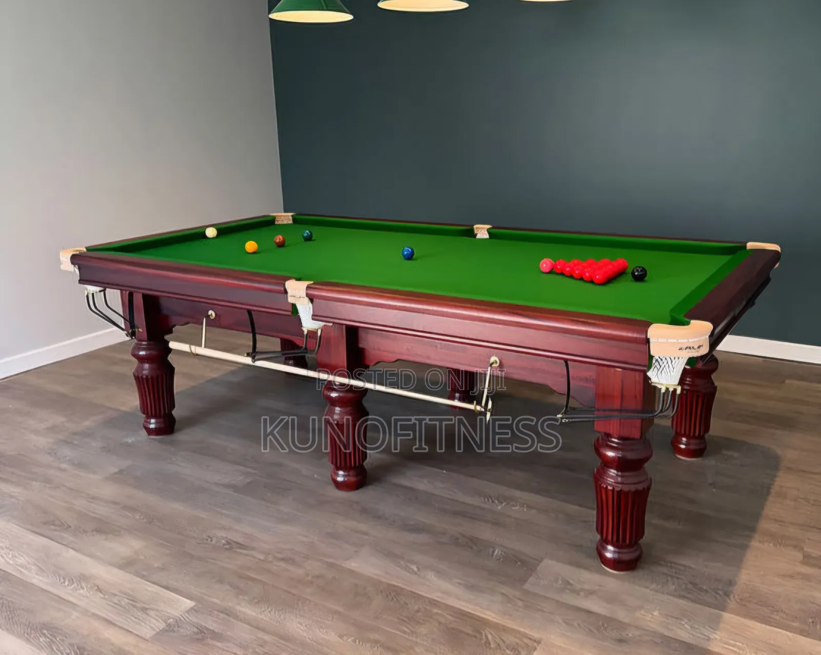 Brand New 9ft Slate Billiard Snooker Table Solid Wood Carved Legs