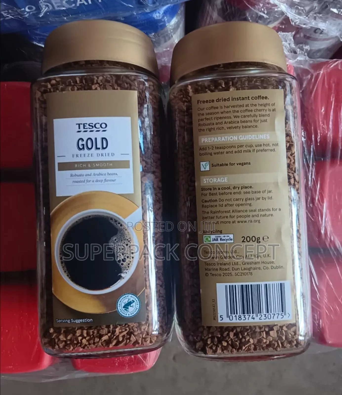 Original Foreign Tesco Gold Dried Coffee by 12