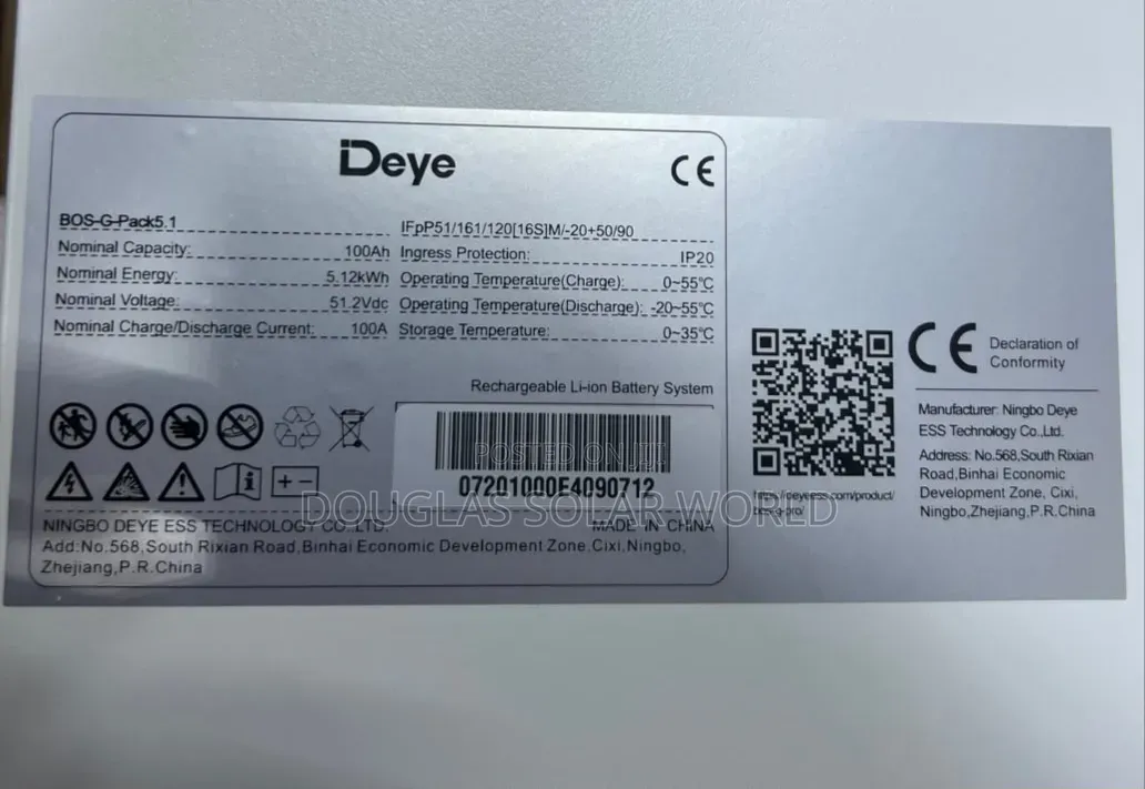 5kwh Deye Bos G Lithium Battery