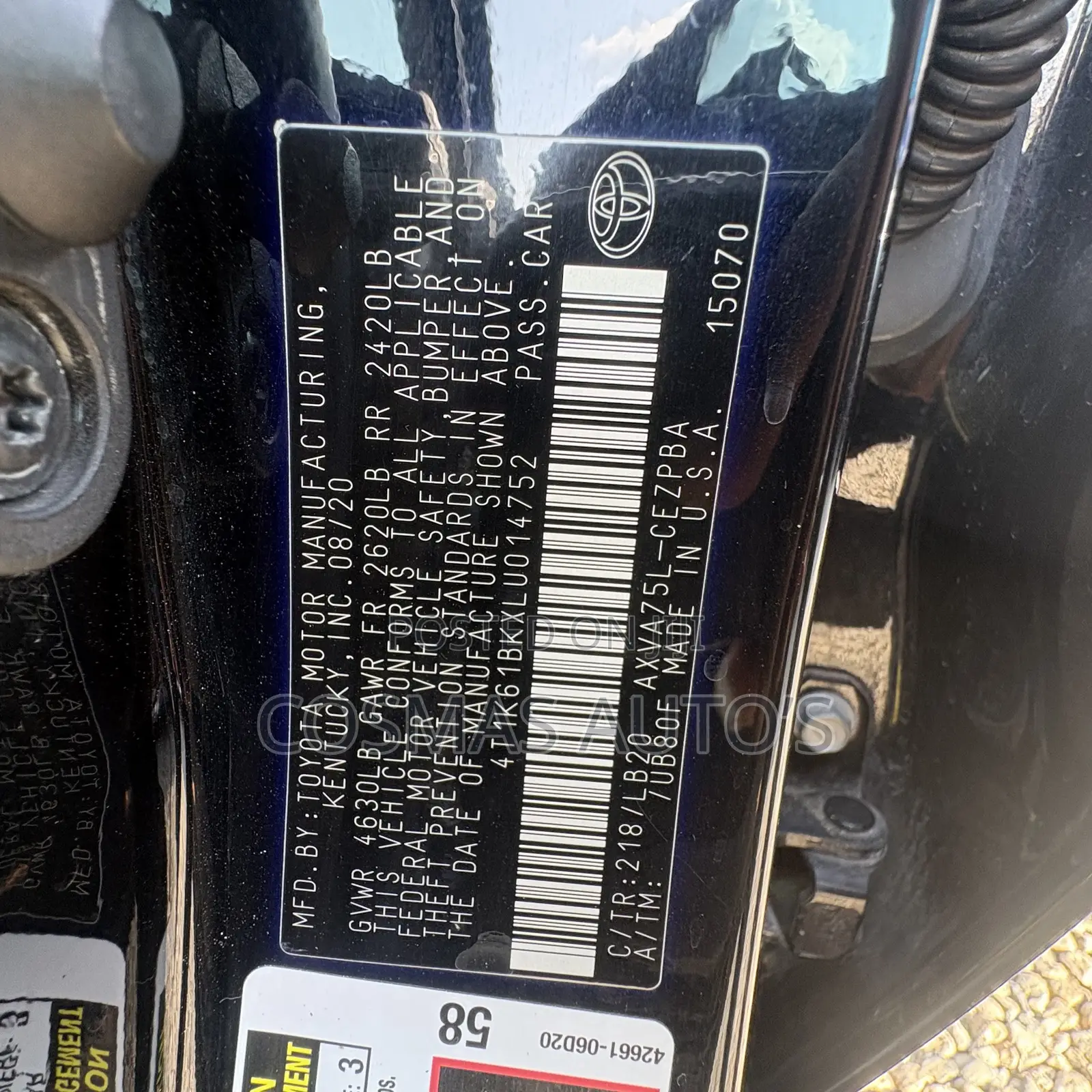 Toyota Camry XSE FWD 2020 Black